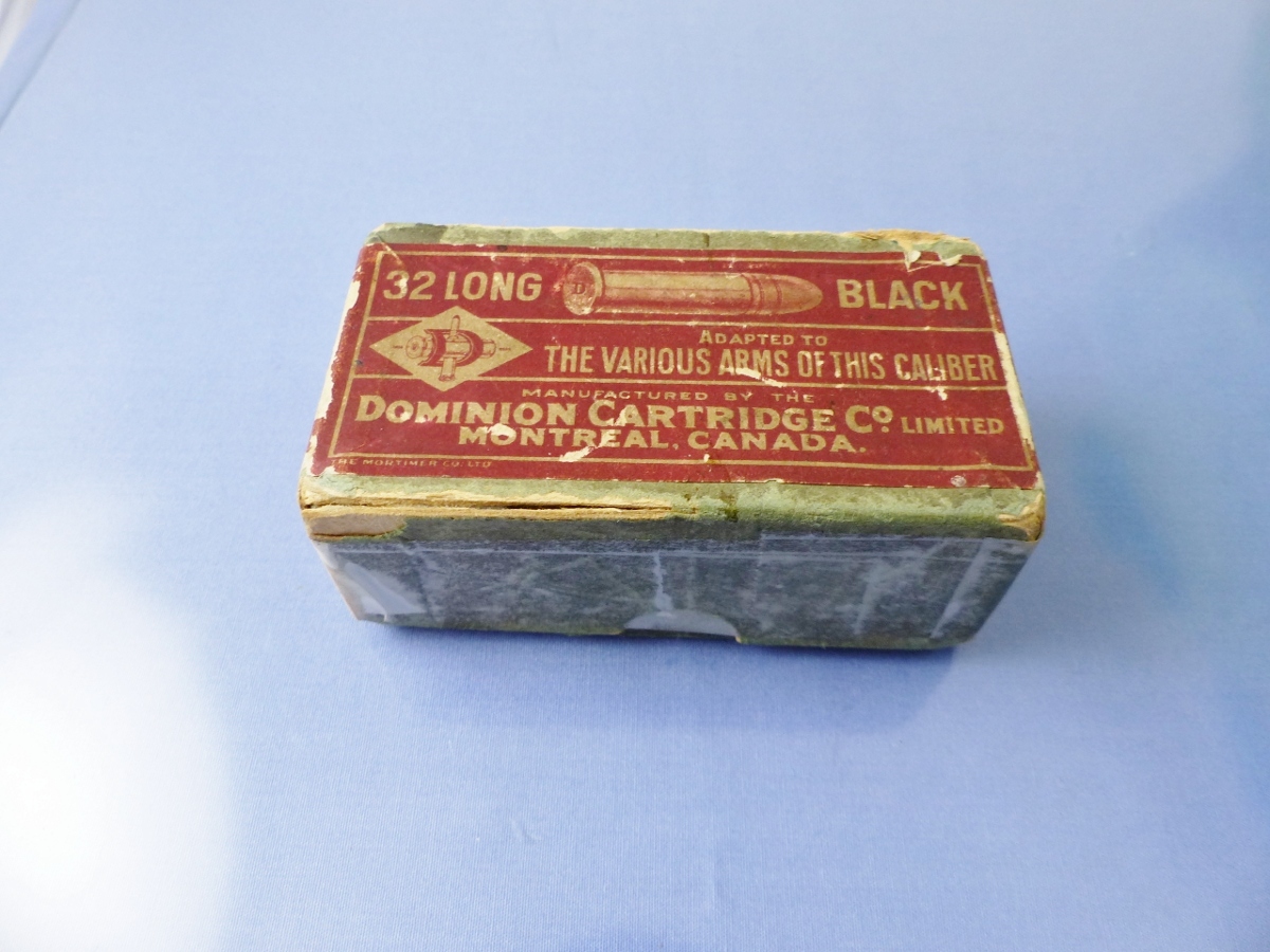 DOMINION VINTAGE 32 RIMFIRE LONG BLACK POWDER BOX 43 RDS CRA295