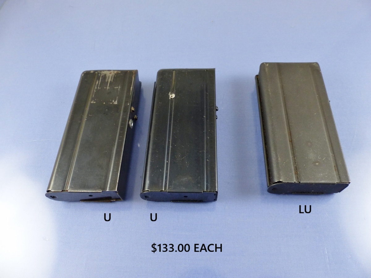 WINCHESTER BROWNING SPRINGFIELD M1 CARBINE MODEL MAGAZINE 30 CAL 15 PINNED TO 5RD U & LU MARKS 133EOW