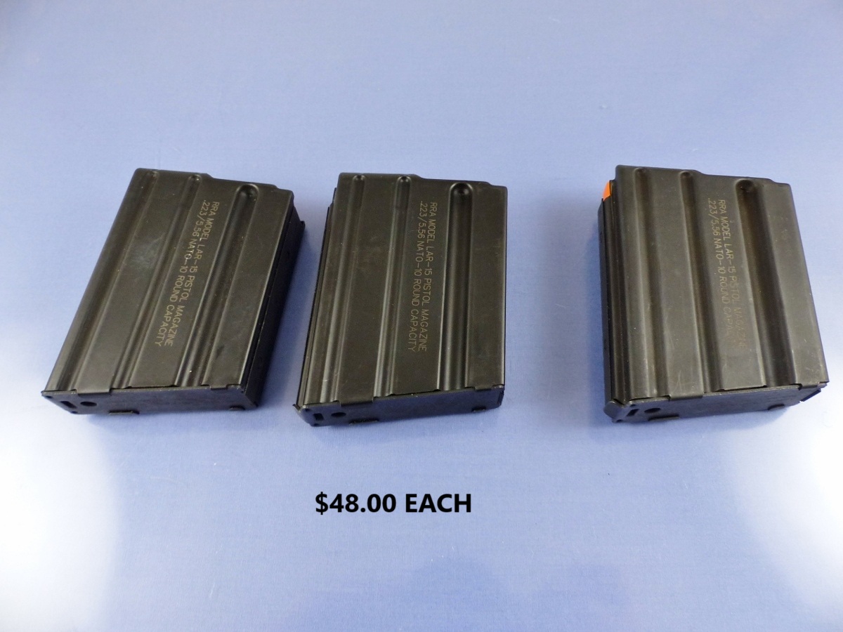 ARMALITE LAR-15 MODEL PISTOL MAGAZINE RRA 223 5.56 10RD 48ABW