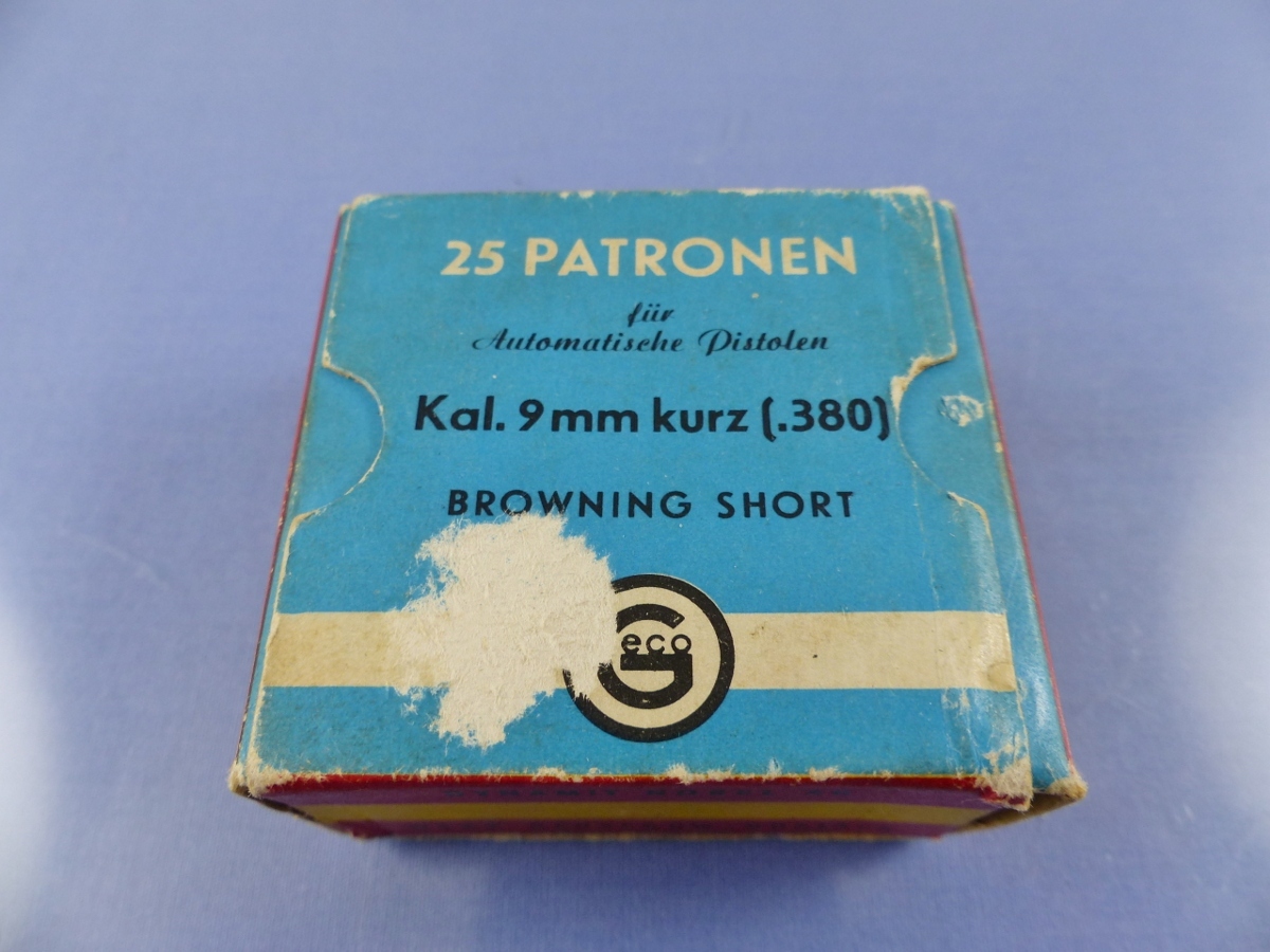 GECO 9MM KURZ .380 BROWNING SHORT AMMO 25 RDS 28BW