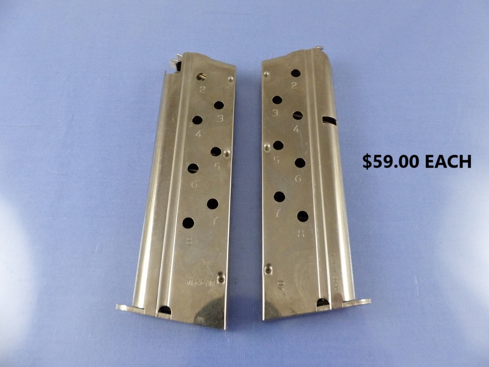 COLT BROWNING SPRINGFIELD 1911 MAGAZINE 40 S&W 8RD MEC-GAR STAINLESS NEW 59RUW