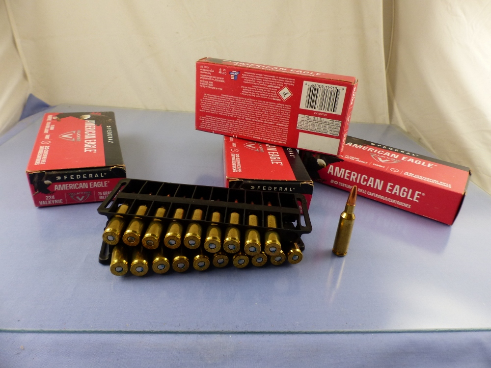 FEDERAL AMERICAN EAGLE 224 VALKYRIE FACTORY AMMO 75 GR METAL 20RD BOX
