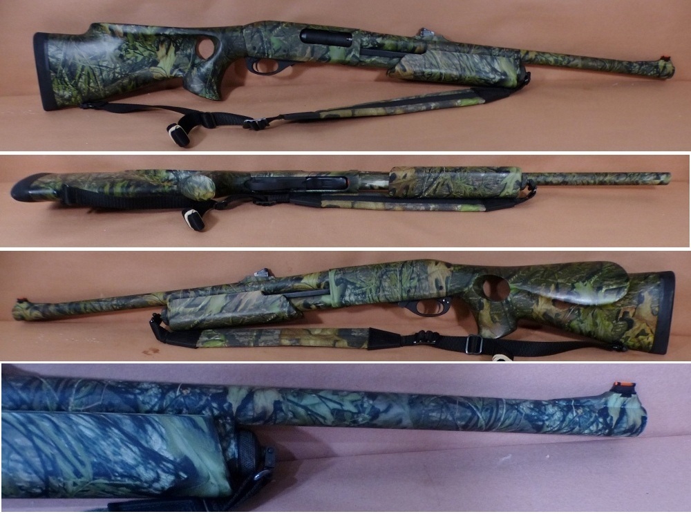 REMINGTON 870 SUPER MAGNUM CAMO THUMB HOLE 12GA X 3.5″ TURKEY AND DEER GUN OPTIC SIGHTS 1020ENB